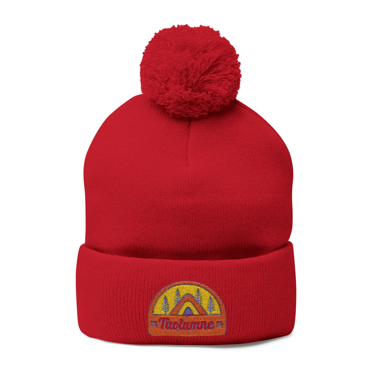Pom-Pom Knit Cap (Embroidery)