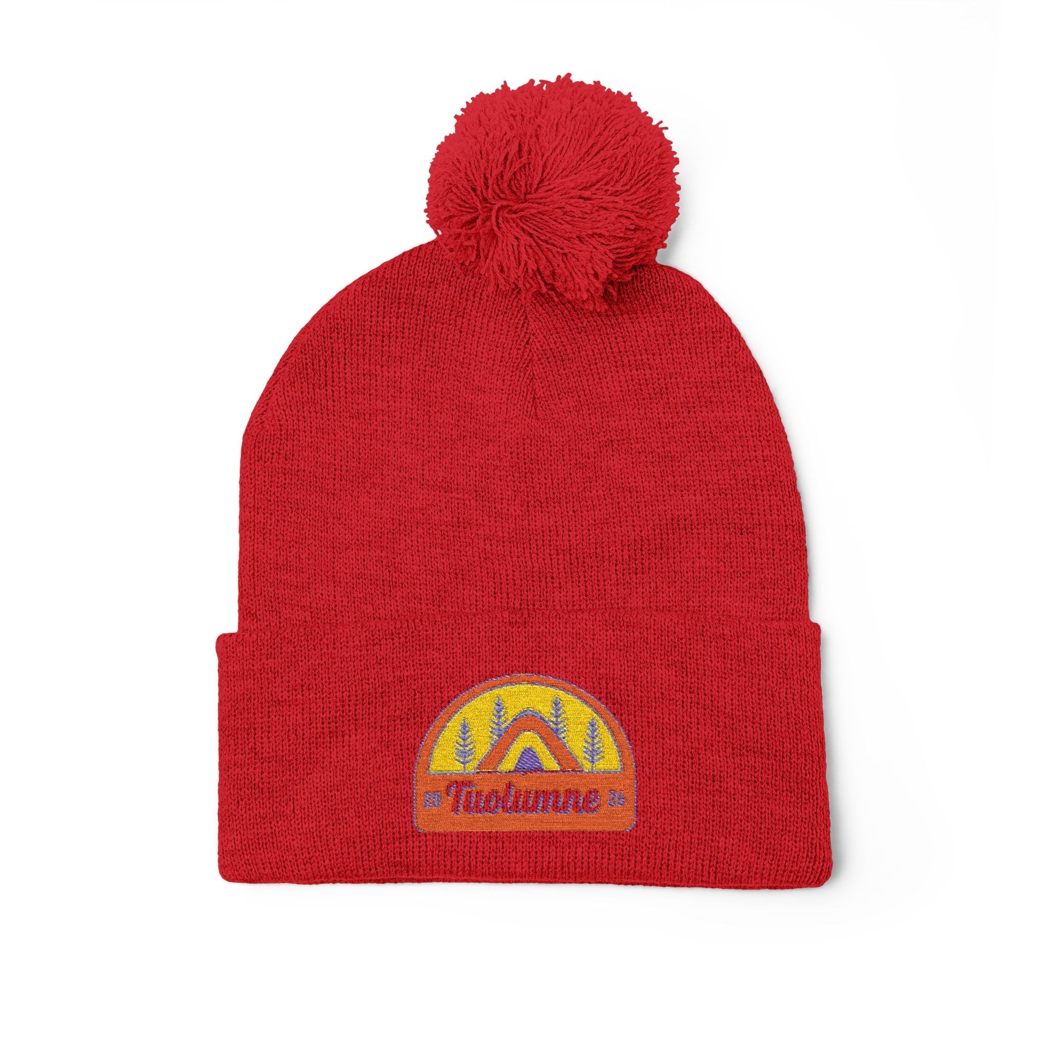 Pom-Pom Knit Cap (Embroidery)